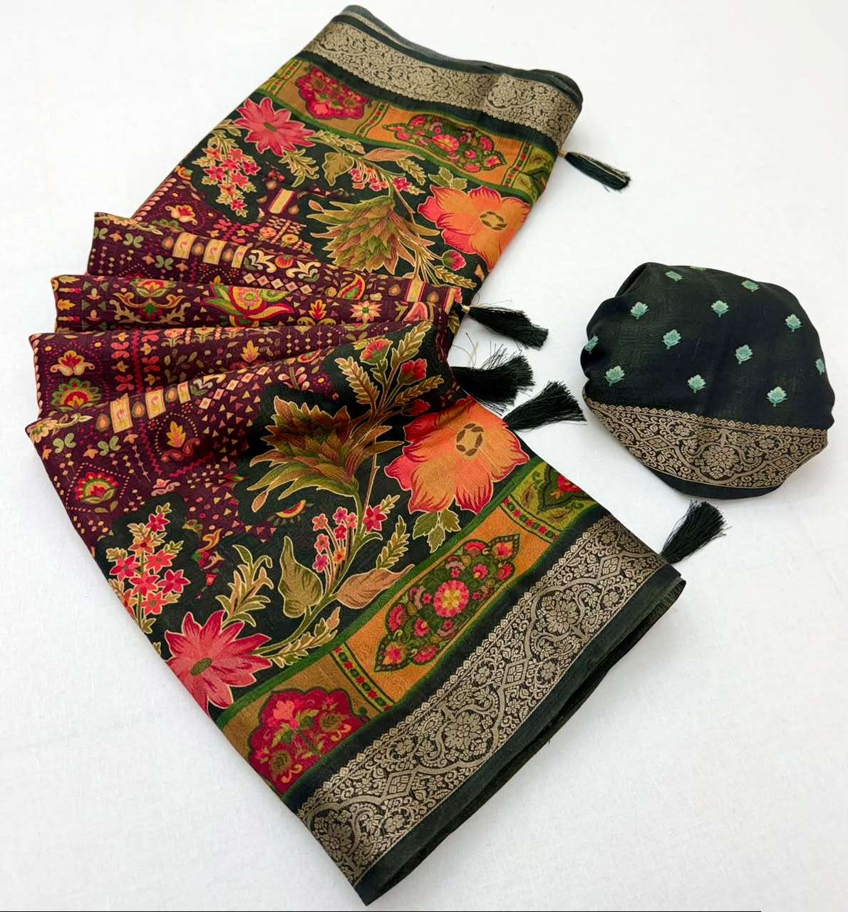 RajMata Series Aahana Soft Nylon Viscous fabric Multicolor Direct Print on saree wholesale in surat